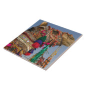 INDIA, Rajasthan, Pushkar: PUSHKAR CAMEL FAIR; Tegeltje (Zijkant)