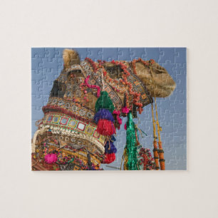 INDIA, Rajasthan, Pushkar: PUSHKAR KAMEELMARKT, Legpuzzel