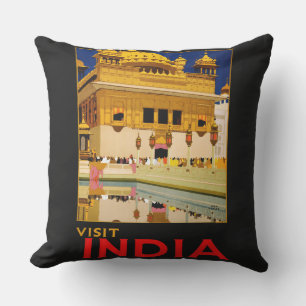 India reisposter indiase  kunst buitenkussen