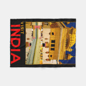 India reisposter indiase  kunst fleece deken (Voorkant (Horizontaal))