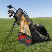 India reisposter indiase  kunst golfhanddoek (Groen)