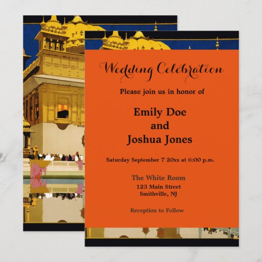 India reisposter indiase kunst kaart (Voorkant / Achterkant)