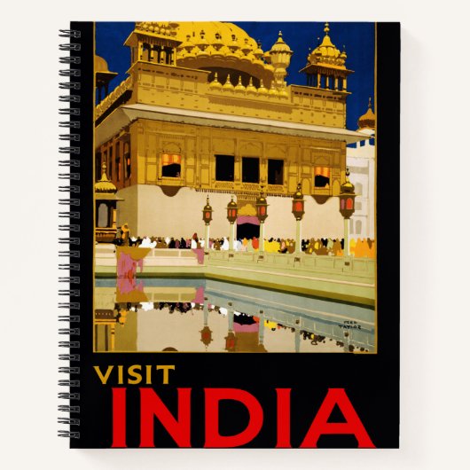 India reisposter indiase kunst notitieboek (Voorkant)