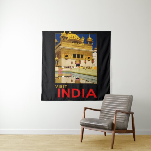 India reisposter indiase  kunst wandkleed (In situ)