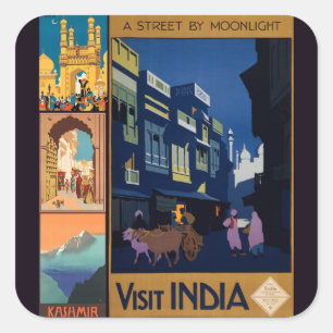 India Reizen Poster Collage stickers
