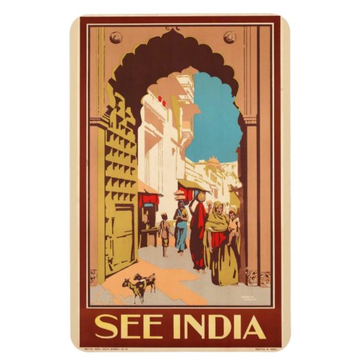 India Reizen Poster Magneet (Verticaal)