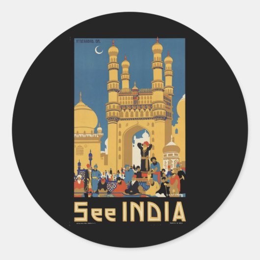 India Ronde Sticker (Voorkant)