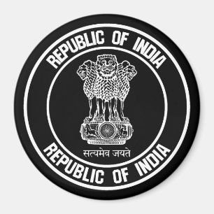 India Round Embleem Magneet