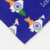 INDIA-scripts Christelijk LOVE HOESJES blauw Fleece Deken (Hoek)