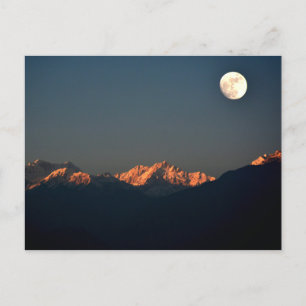 India - Sikkim, Pelling sunset Briefkaart