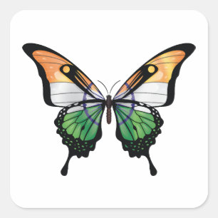 India Swallowtail Vlinder Vlag Sticker