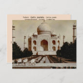 India, Taj Mahal Briefkaart (Voorkant / Achterkant)
