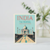 India Taj Mahal in het Briefkaart van Uttar Prades (Staand voorkant)