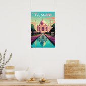 India Taj Mahal vintage travel poster (Cuisine)