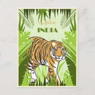  India Tijgerreizen Briefkaart