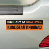 India uit Khalistan Bumpersticker (Op auto)
