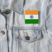 India Vierkante Button 5,1 Cm (In situ)