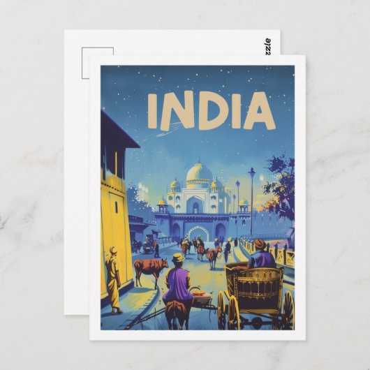 India Vintage Beroemde Reisplaats Briefkaart (Voorkant / Achterkant)