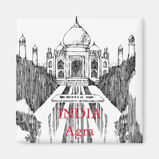 India Vintage Reizen Toerisme Magneet (Voorkant)