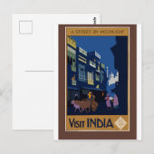 India Vintage Travel Briefkaart (Voorkant / Achterkant)