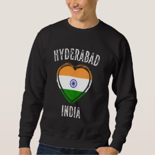 India Vlag Hart Hyderabad Stad Trui
