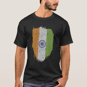 India vlag in Tricolor met Ashoka Chakra desi Indi T-shirt