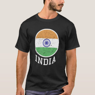 India vlag in Tricolor met Ashoka Chakra desi Indi T-shirt