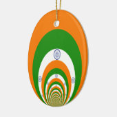 India Vlag Kaleidoscoop: Eindeloze Eenheid & Patri Keramisch Ornament (Links)