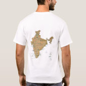 India vlag + map + tekst T-shirt (Achterkant)