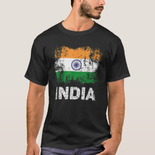 India Vlag Shirt Patriottische Indiase Vlag T Shir