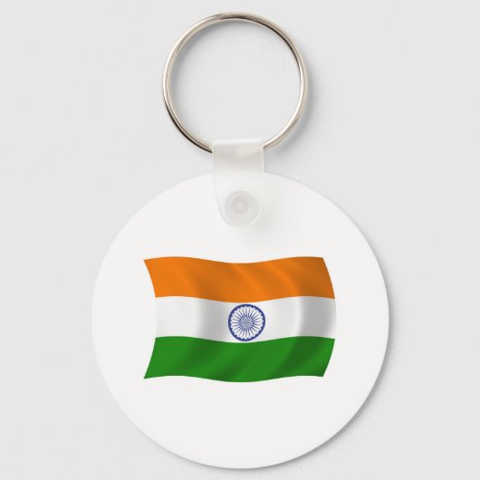 India Vlag Sleutelhanger (Voorkant)