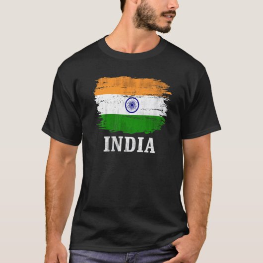  India vlag voor India T-shirt (Voorkant)