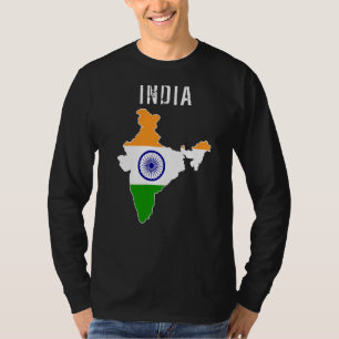 India vlag voor mensen die van India houden T-shirt