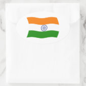 India-vlaggen Ovale Sticker (Tas)