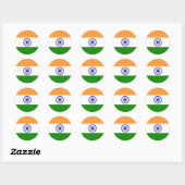 India-vlaggen Ronde Sticker (Vel)
