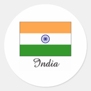 India-vlaggenontwerp Ronde Sticker