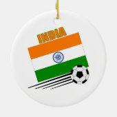 India-voetbalteam Keramisch Ornament (Achterkant)