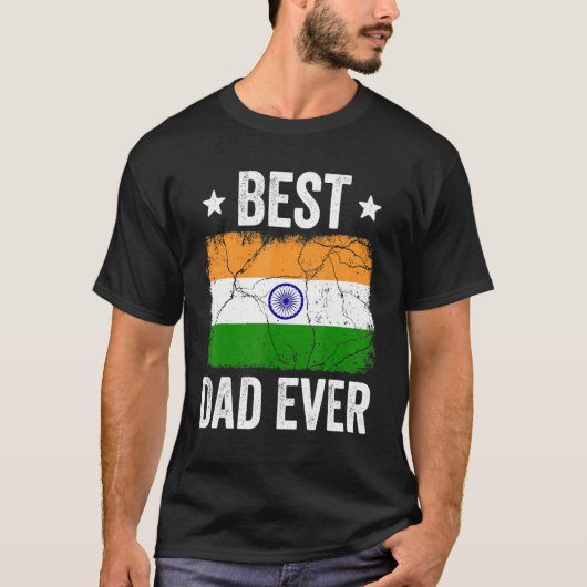 India voor Indiase beste vader ooit T-shirt (Voorkant)