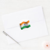 India Waving Flag Ronde Sticker (Envelop)