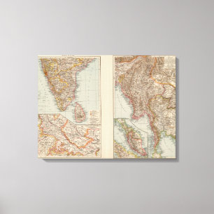 India Zuid, Birma, Maleis Canvas Afdruk
