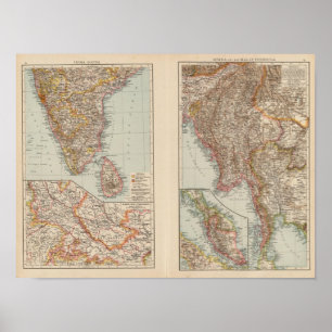 India Zuid, Birma, Maleis Poster