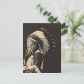  indiaan : Afraid of Eagle, Sioux - Briefkaart (Staand voorkant)