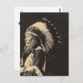  indiaan : Afraid of Eagle, Sioux - Briefkaart (Voorkant / Achterkant)