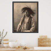 -indiaan: Antoine Moise, Flathead - Poster (Keuken)