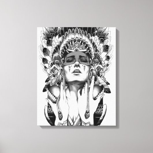 Indiaan Canvas Afdruk (Voorkant)