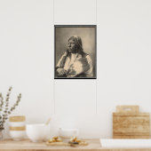 -indiaan: Chief Grant Richards, Tonkawa - Poster (Keuken)