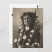  indiaan : Cloud Man, Assinaboine - Briefkaart (Voorkant / Achterkant)