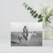 Indiaan op Horseback, 1907 Briefkaart (Staand voorkant)