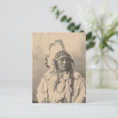 indiaan : Spotte Jack Rabbit, Crow - Briefkaart (Staand voorkant)