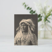  indiaan : White Swan, Crow - Briefkaart (Staand voorkant)